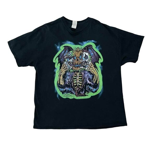 Twiztid x Lamour Supreme Jack-o'-lantern Graphic Horrorcore Rap Band T-shirt - Picture 1 of 4